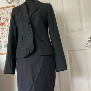 Classic Black Women's Blazer and Skirt